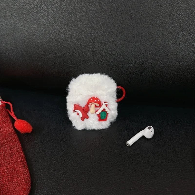 Funda para auriculares con dibujos de Fox House 3D, Compatible con Appleairpods3/4, funda protectora de felpaPRO/PRO3