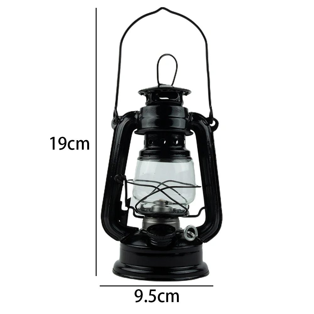 1pc Kerosene Lamp Camping Lantern Retro Style Petroleum Storm Lantern Metal Outdoor Lamp Garden Tools Parts Replacement Fittings