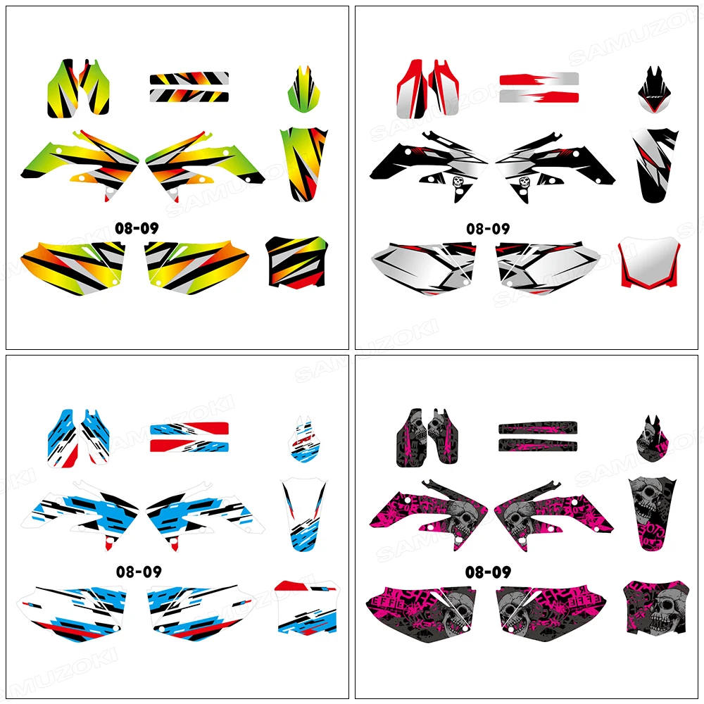 Fit for Honda CRF250 CRF250R CRF 250 R 2004-2009 05 06 07 08 Graphics Background Decals Stickers Motocross Decoration Sticker