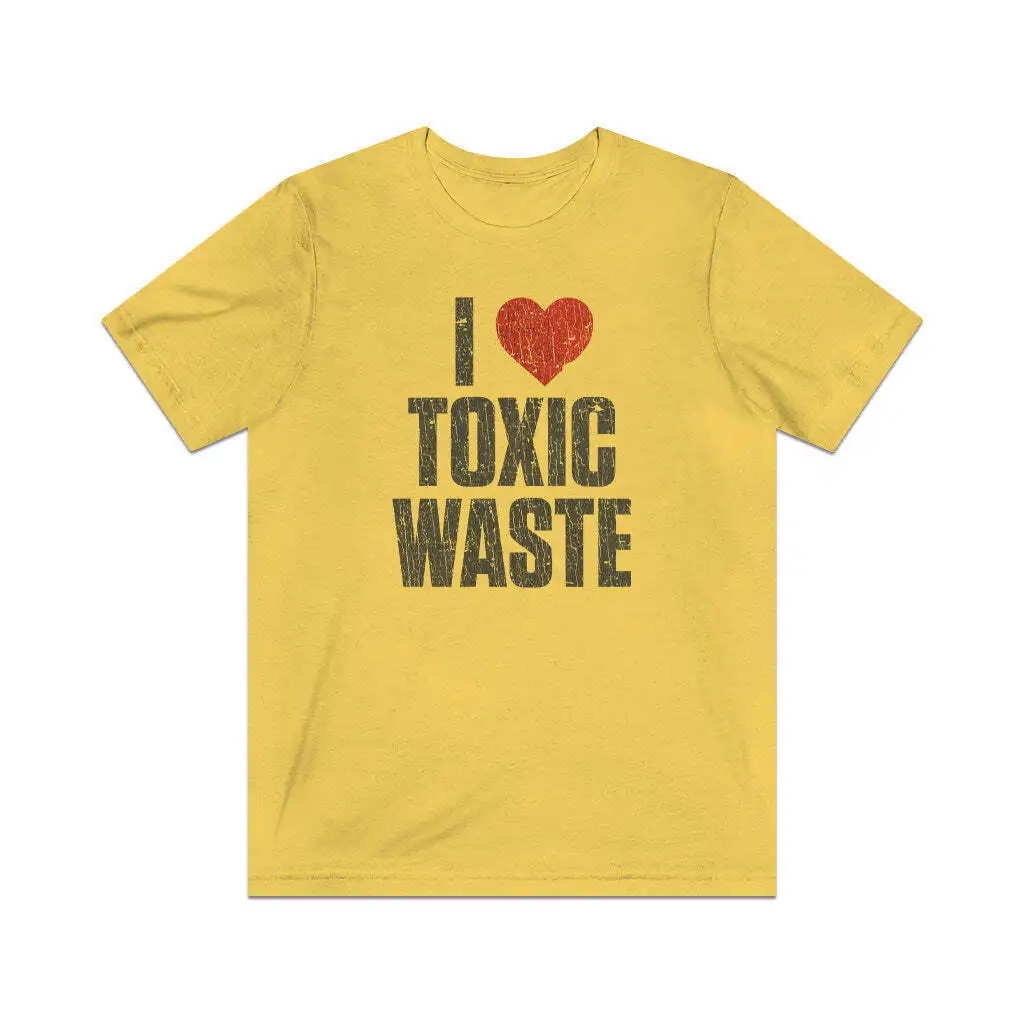 Винтажная мужская футболка I Love Toxic Waste 1985 года