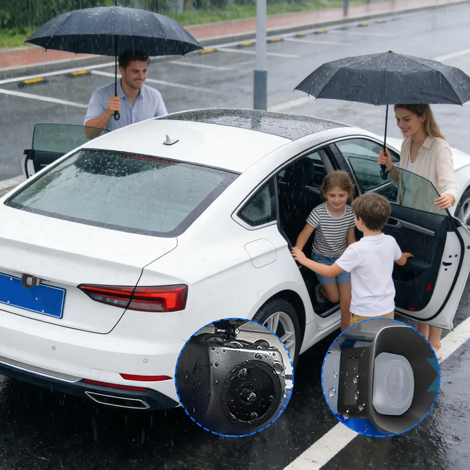 Car Camera Rain Cover Portable Universal Silicone Guard Backup Camera Guard for Driver Truck RV Vehicle Exterior Snow Daily