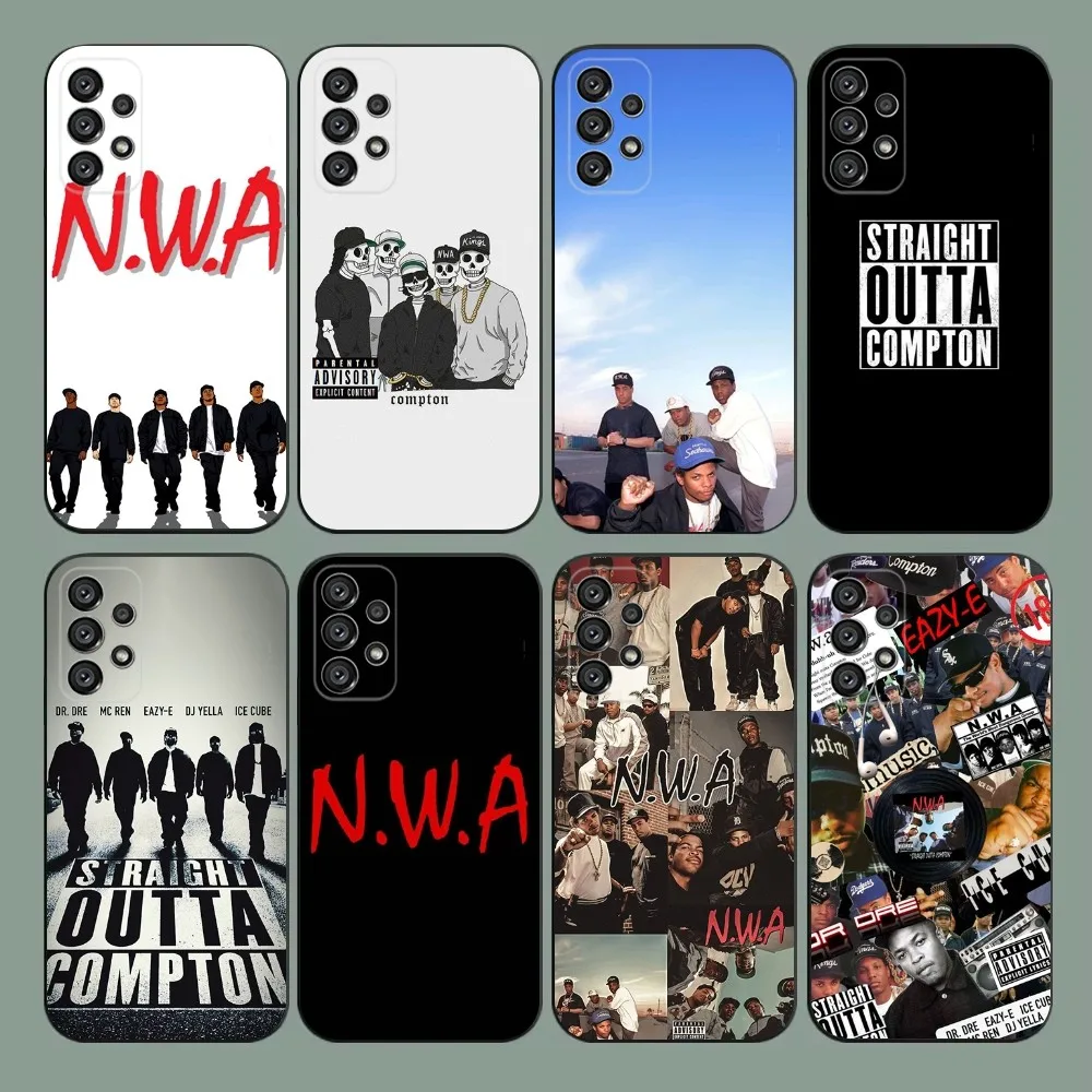 

N-NWA rap Phone Case For Samsung Galaxy A20,A21s,A22,A31,A32,A52,A53,A72,73,A80,A91 Soft Black Cover