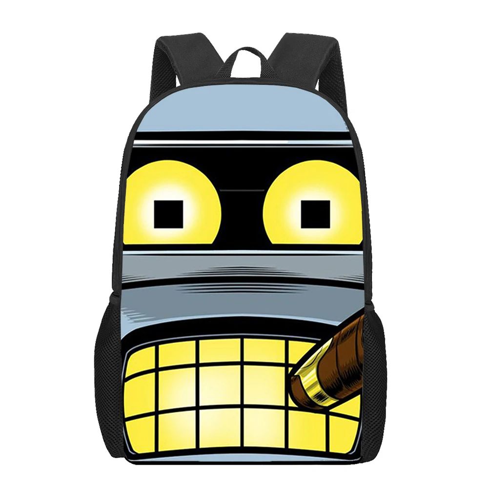 Creative Cartoon Bender 3D Print School Bags for Teenager Boys Girls Children Backpack Student Bookbag Casual Travel Backpack