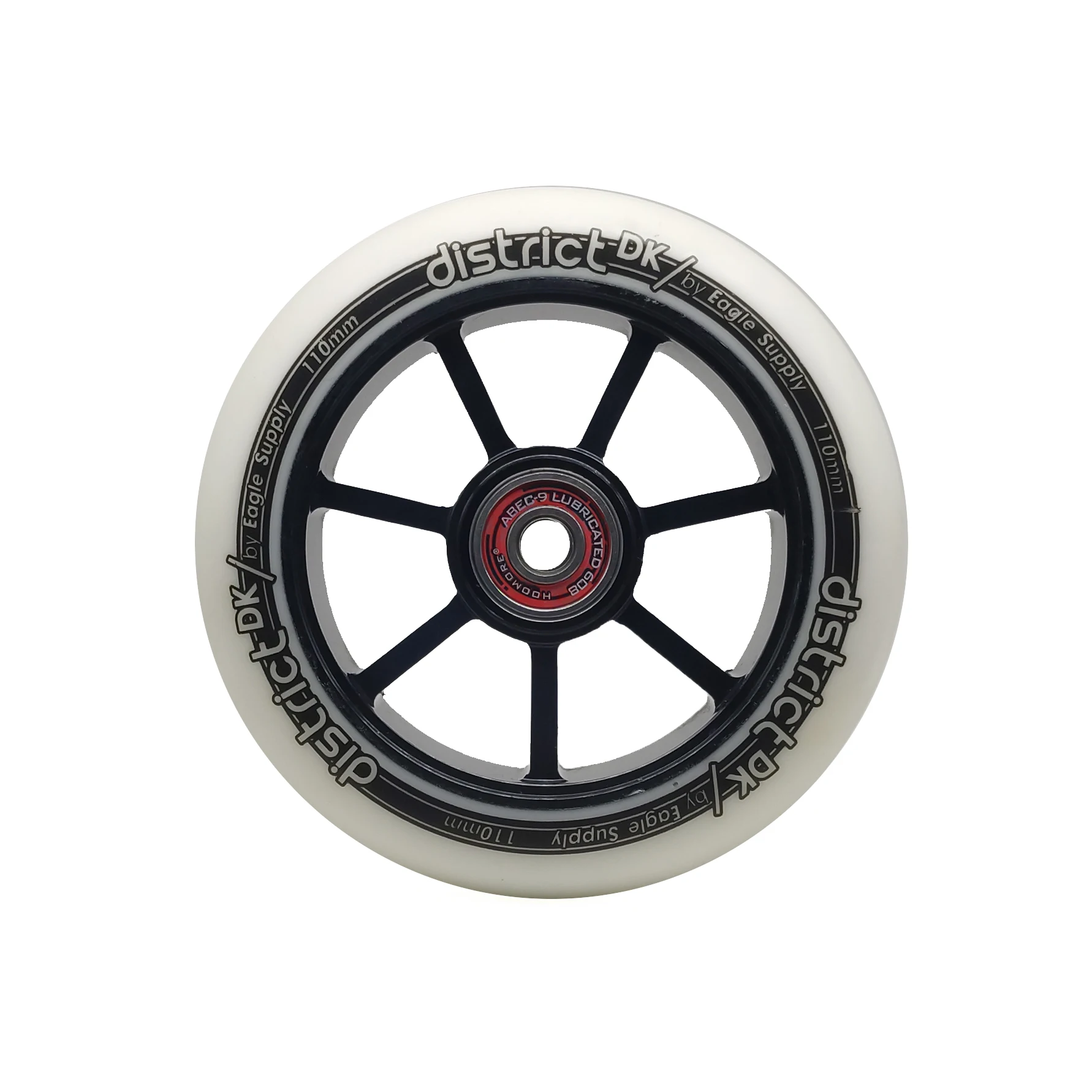 Scooter Wheels with Iron Hub, Stable and Precise design, 110mm 100mm handcart tyre Aluminium Alloy CNC 88A PU