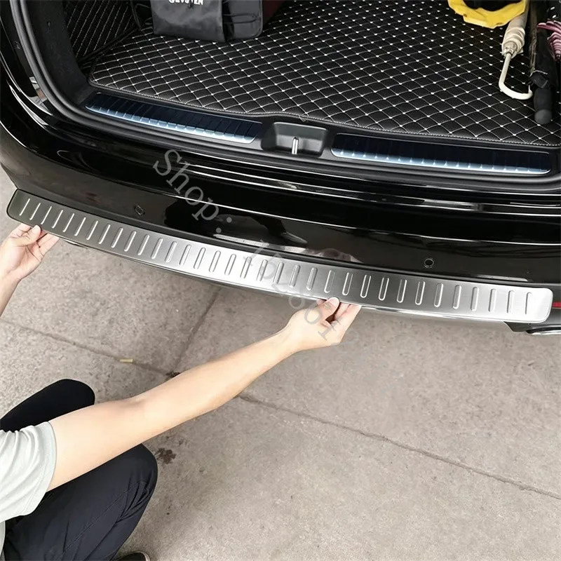 Autozubehör Heckstoßstangenschutz Kofferraumleistenabdeckung Zierleiste für Mercedes Benz GLE GLS Klasse W167 X167 2020-2026 – Detail 7