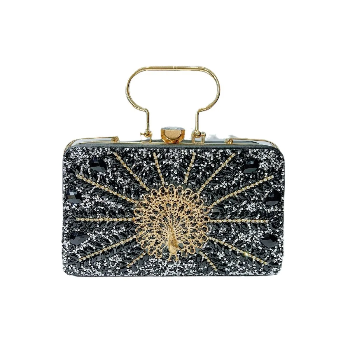 

Нишевый дизайн, свадебная сумка для ужина, полная кирпича, рельефный цветок павлина, свадебный Cheongsam, инкрустированный драгоценными камнями, сумка-мессенджер из кирпича, роскошные сумки