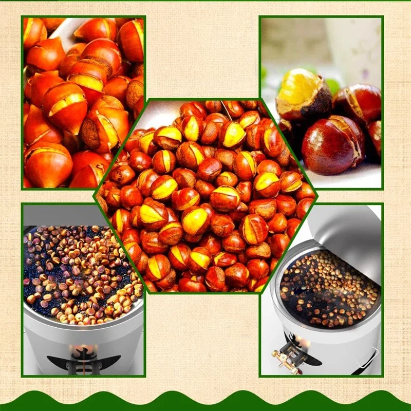 Kommerzielle multifunktionale vertikale Röstmaschine, gasgestoffeerte kleine Bratmelonenkerne, Walnüsse, elektrische Heizung von Zuckerfritteusen