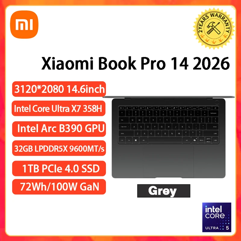 2026 Xiaomi RedmiBook Pro 14 Laptop Mi Notebook U5-325/U-338H/U7
