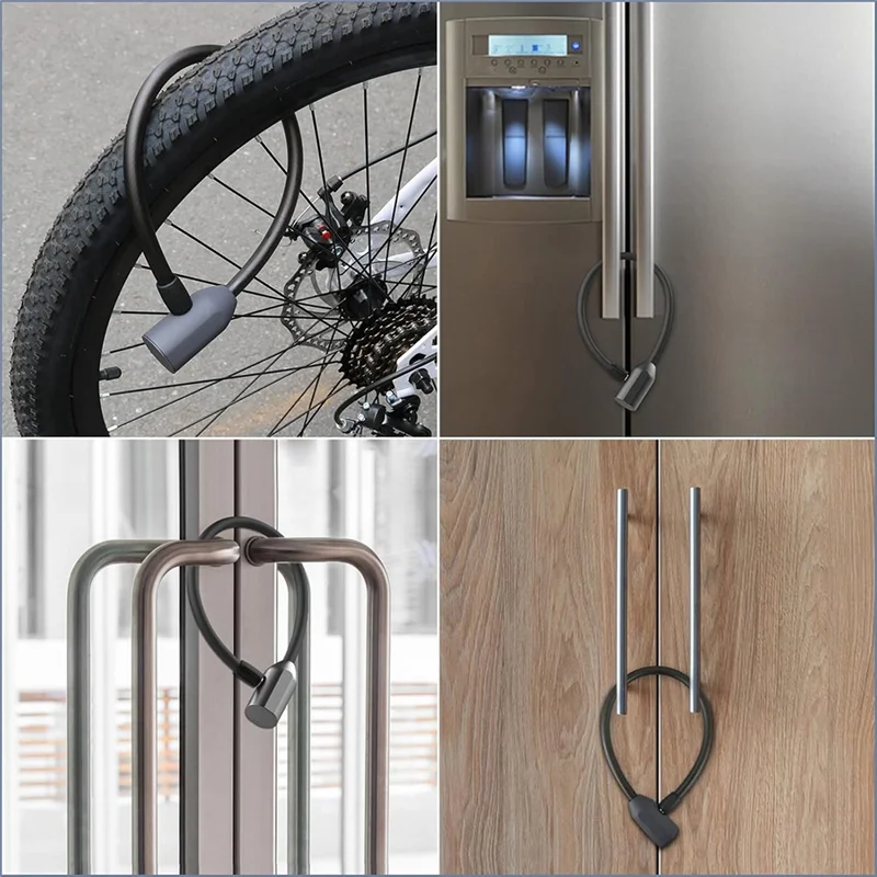 

AA08-Fingerprint Cable Lock, Smart Bike Cable Lock, Fingerprint Lock With APP Access, Waterproof Biometric Cable Lock