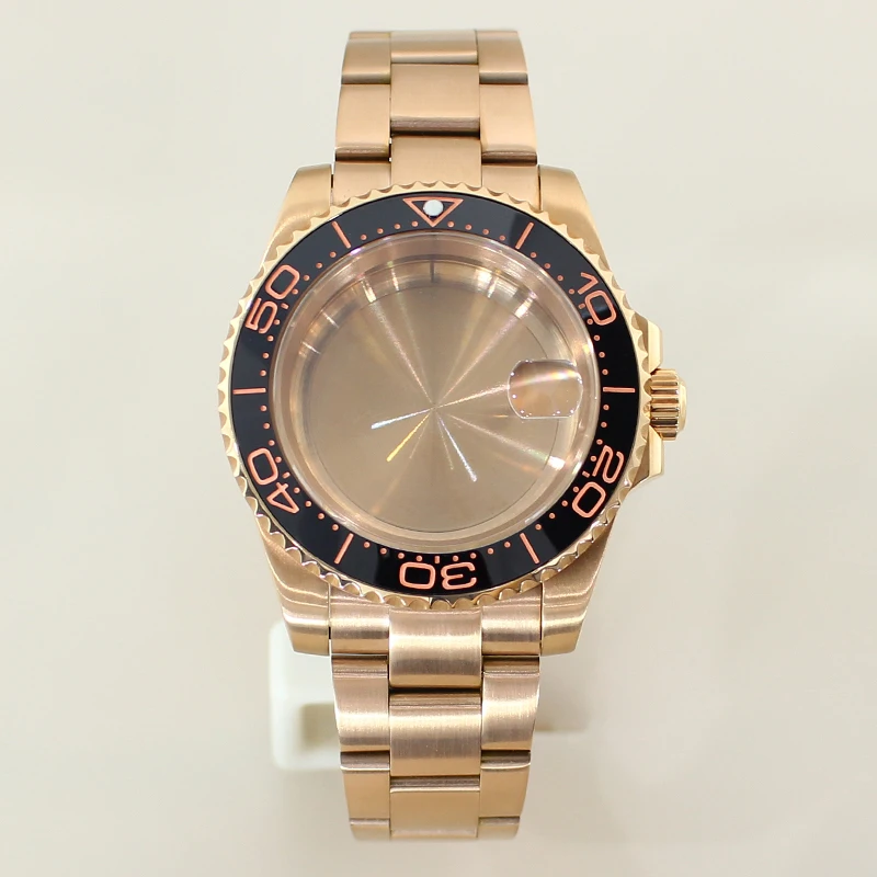 Корпус часов 40 мм с сапфировым стеклом для NH35 NH36 NH34 8215 Eta2824 PT5000, механизм 28,5 мм, циферблат Oyster 316L, браслет SUB GMT, корпус часов