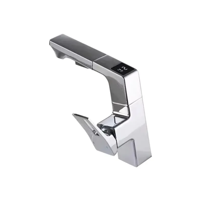 

2025 Modern Universal Rotary Basin Faucet Single-Hole Mounted Thermostatic Faucet Ceramic Valve Core Cold Hot Water Pull Faucet