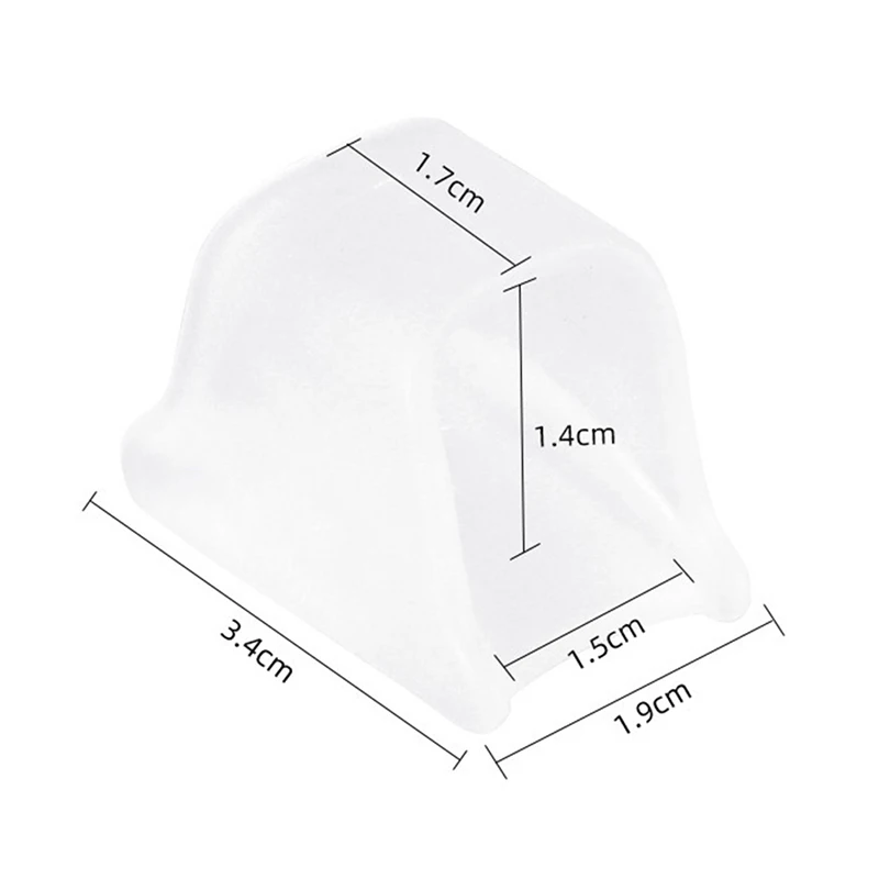 فاصل أصابع القدم من السيليكون الناعم - زوج واحد لتخفيف أصابع القدم المتداخلة مع وسادات مضادة للاحتكاك #5