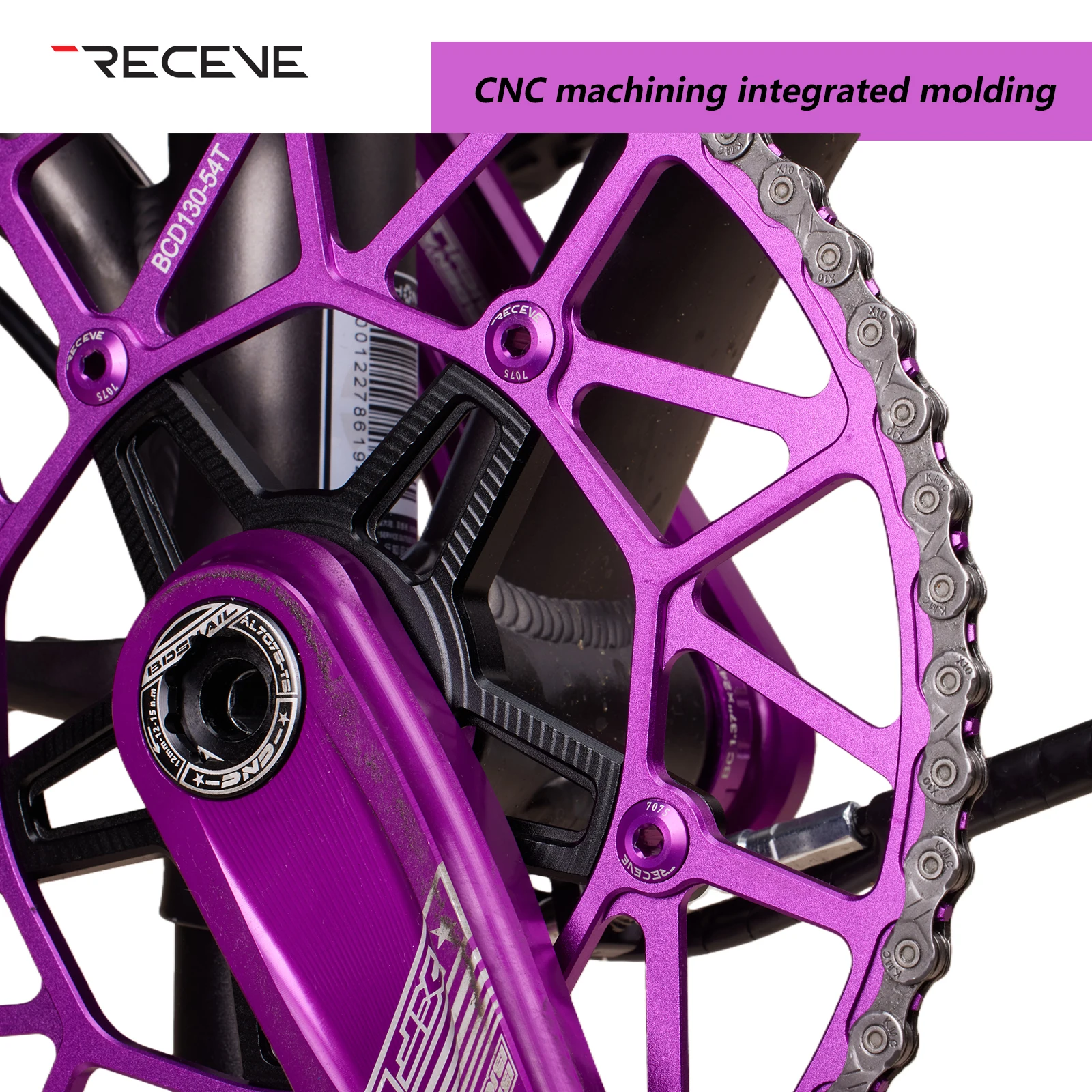 RECEVE 130 Bcd Crown Chainring 46-58T Aluminum Alloy Bicycle Chainwheel Sprocket Rotor Crankset Cycling view 3