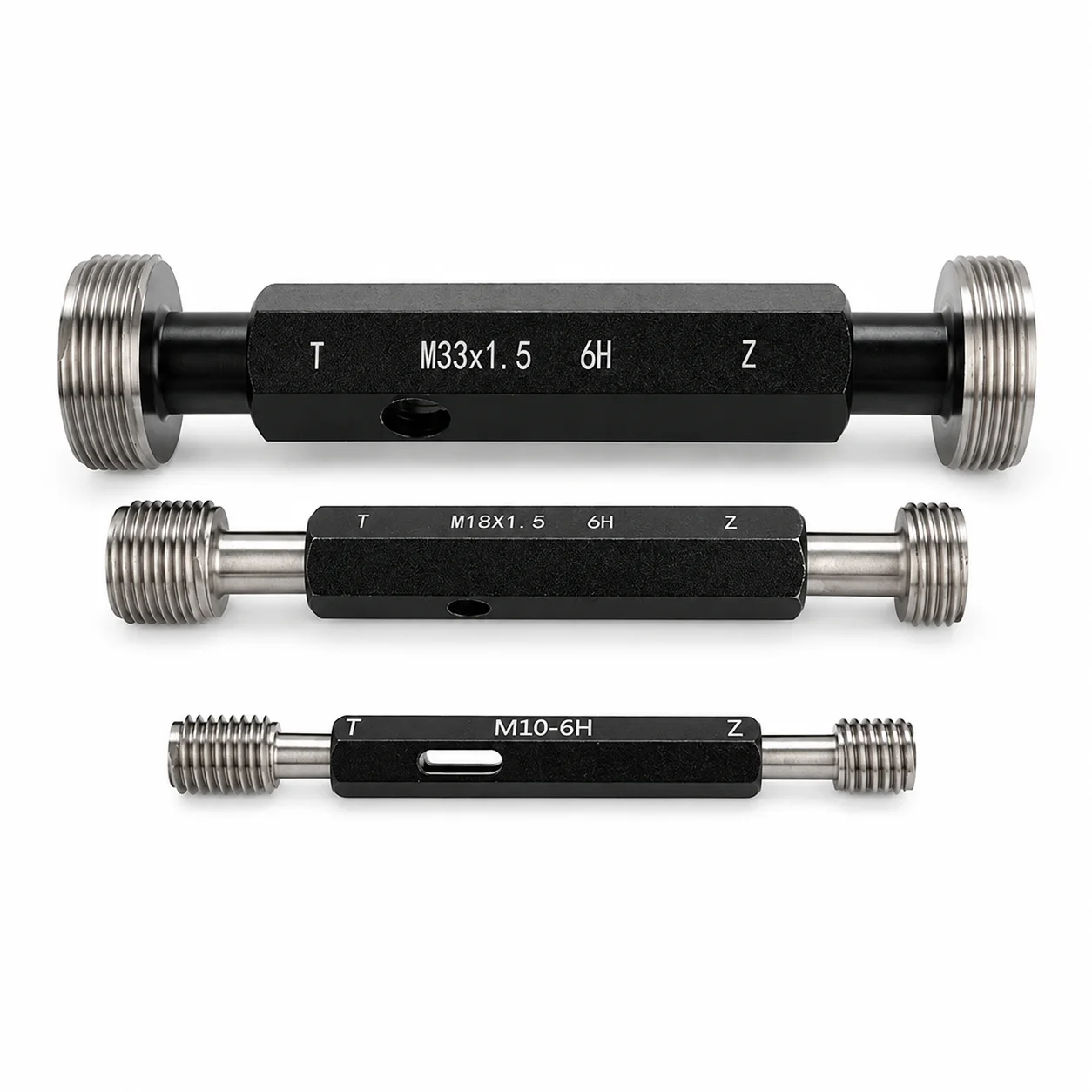 M68-M76 6H Metric Fine Thread Plug Gauge GO/NO GO Precision Internal Screw Thread Gauge Measuring Tool