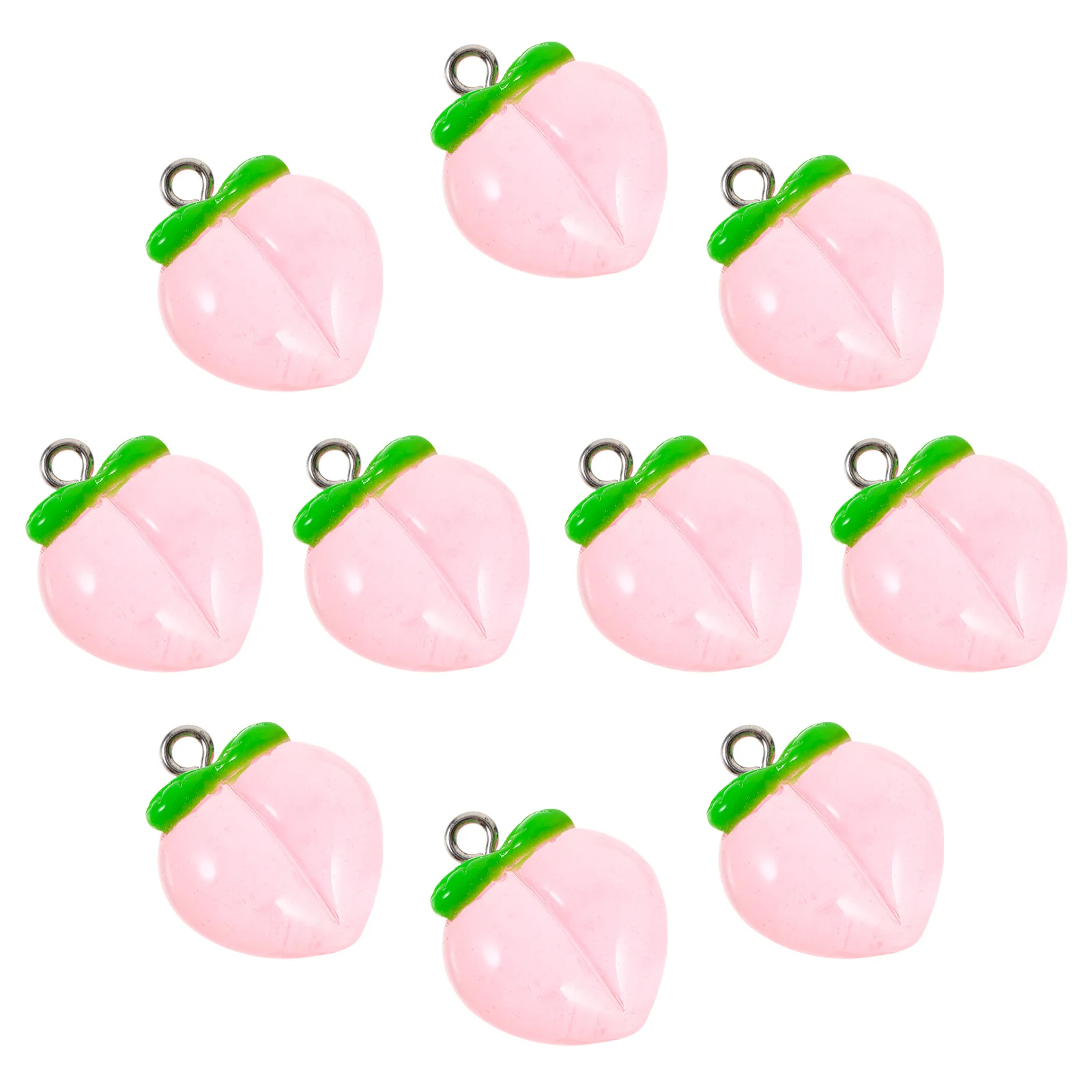 10 قطعة دلايات فاكهة الخوخ قلادة واقعية عالية DIY بها بنفسك مجوهرات أقراط قلادة صنع الحرفية السحر السائبة الملحقات