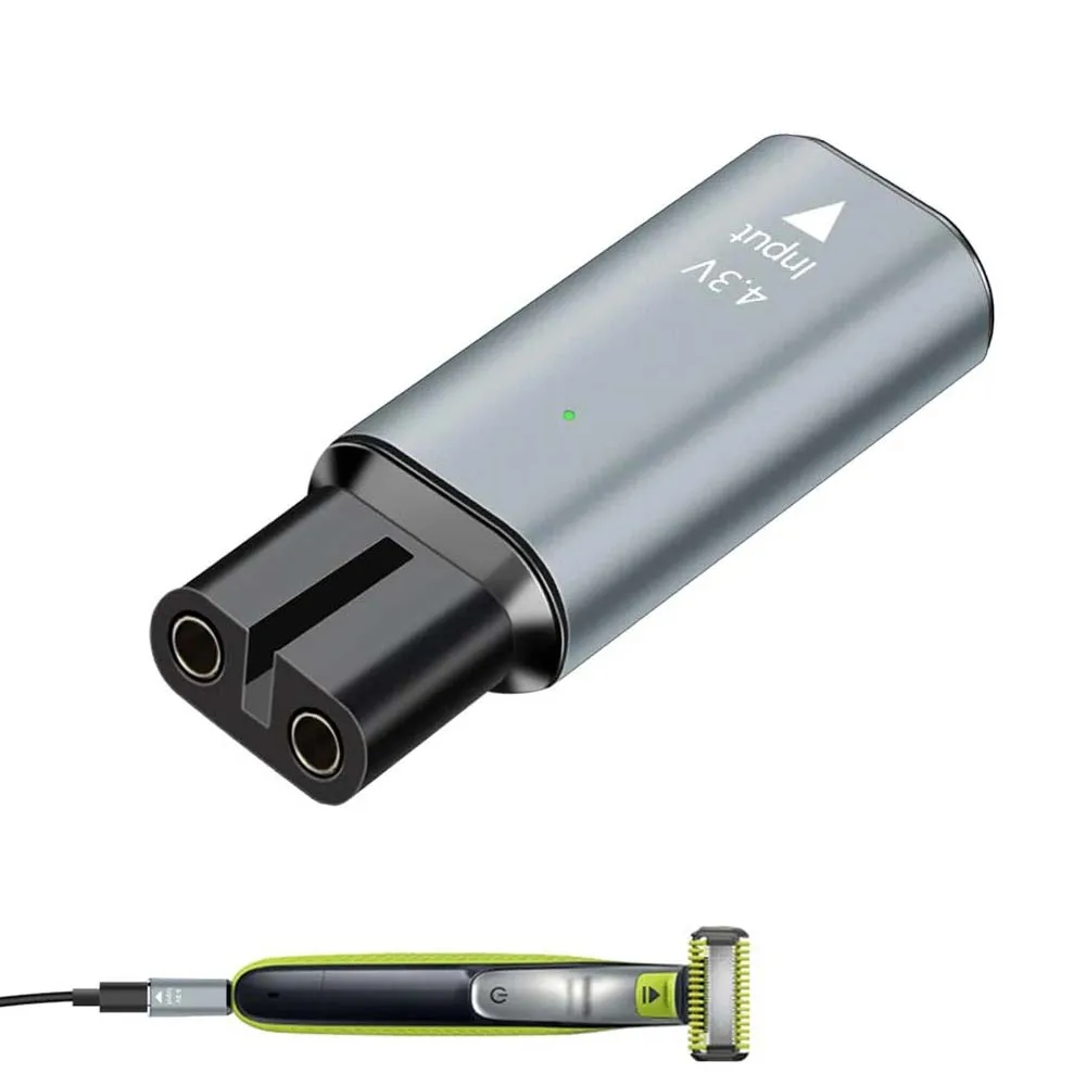 Adaptador de cargador para afeitadora tipo C de 4,3 V, Compatible con Philips Norelco OneBlade QP2520 QP2620 QP2515 QP2510, accesorio de viaje portátil