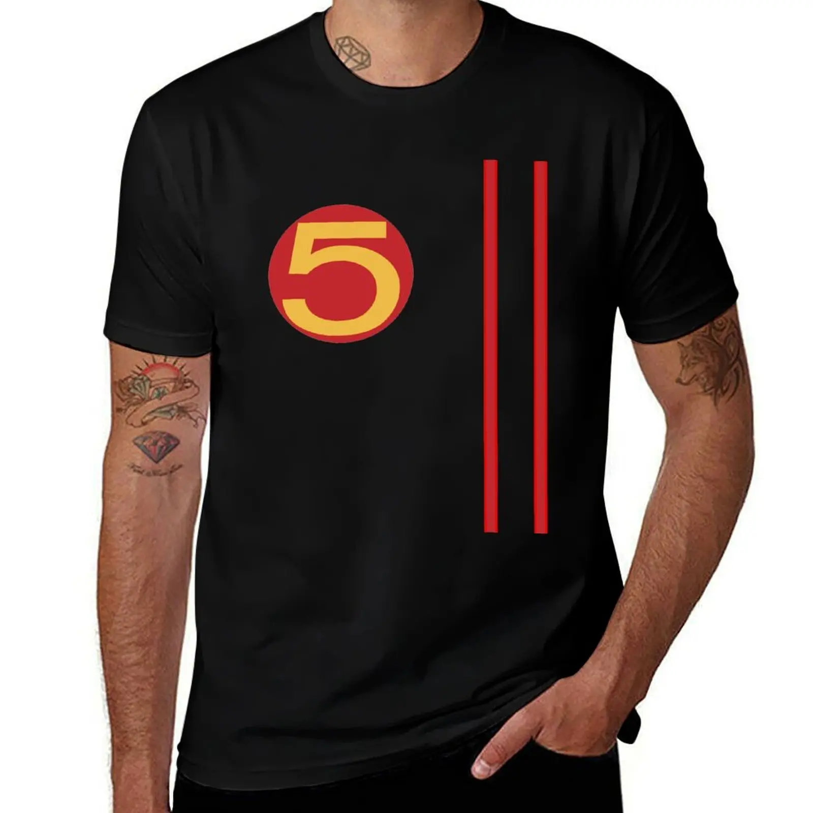 Mach 5 Speed Racer T-Shirt Regular Fit Plain Tee Shirt T-Shirt