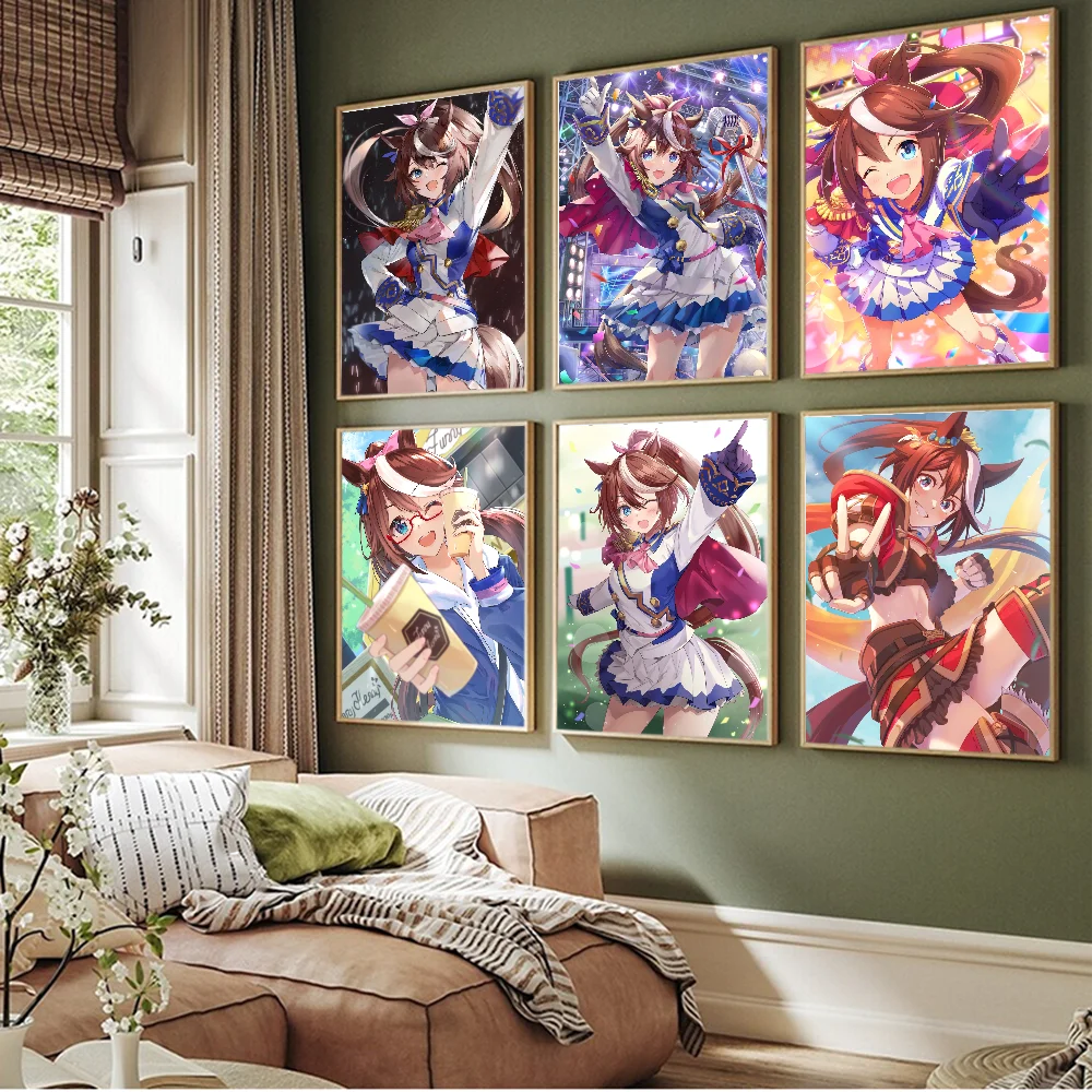 Tokai Teio Uma Musume Pretty Derby Vintage Posters Sticky Whitepaper Prints Posters Artwork Posters Wall Stickers