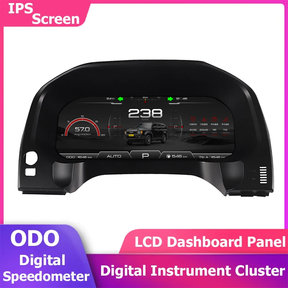 

12.3''Digital Virtual Cockpit Instrument Gauge Cluster For Toyota Land Cruiser Prado 150 2009-2017 Dashboard Panel Speedometer
