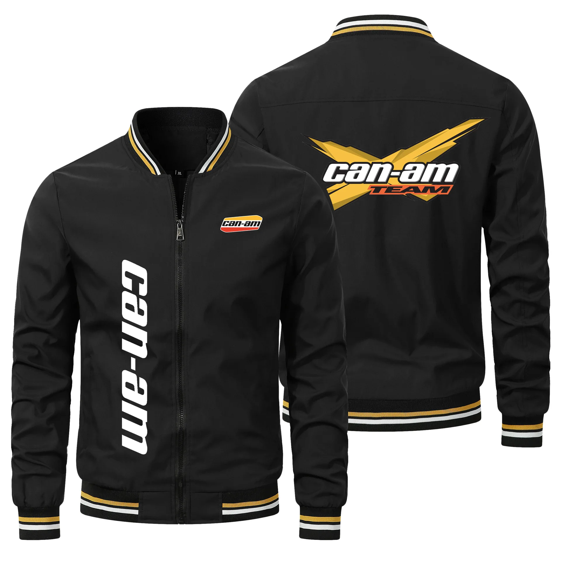 New spring and autumn men's CAN-AM motorcycle logo casual cardigan jacket men's outdoor riding windproof jacket