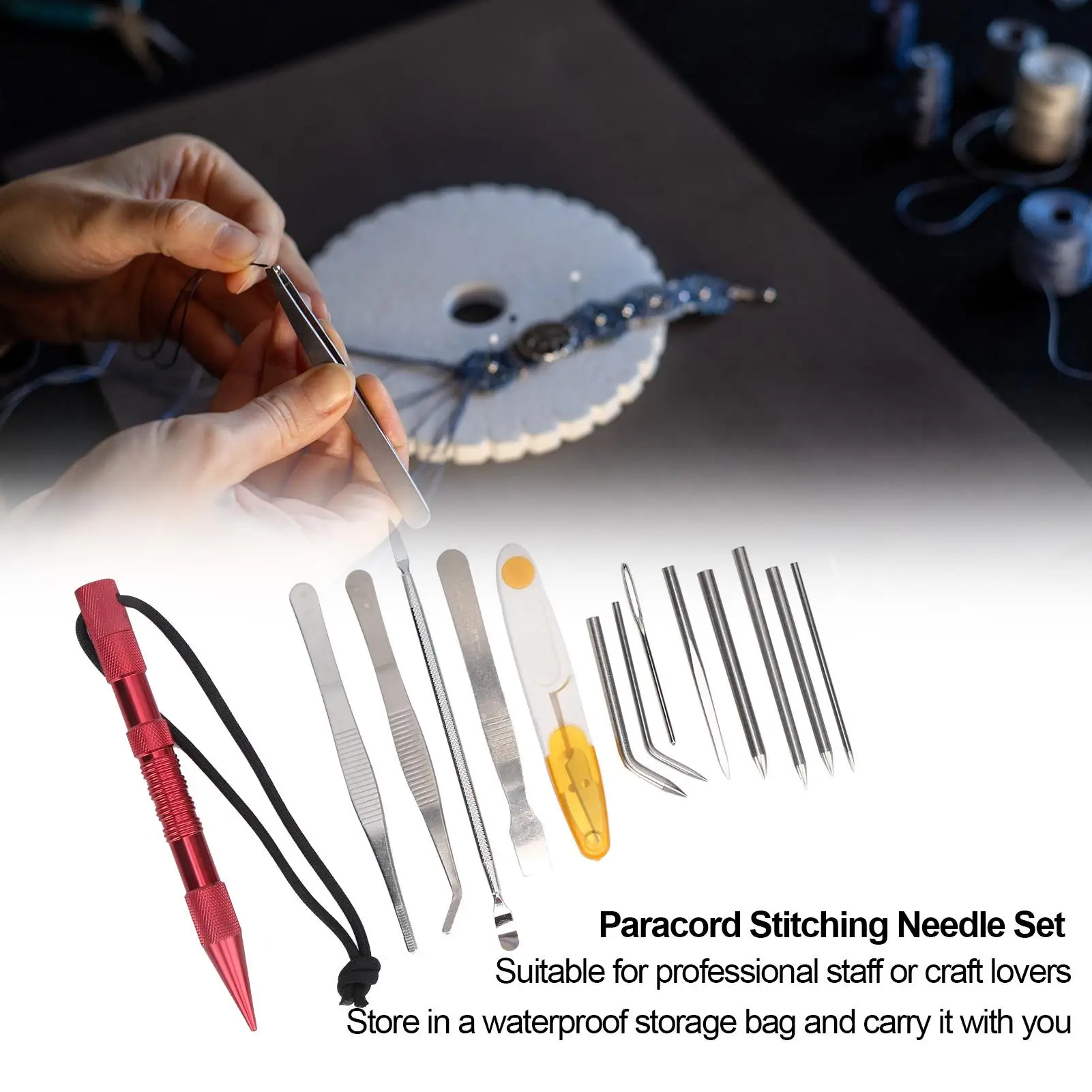 مجموعة أدوات نسيج سوار DIY لخياطة باراكورد والحياكة للمشروعات اليدوية مثالية لعشاق الحرف اليدوية #4