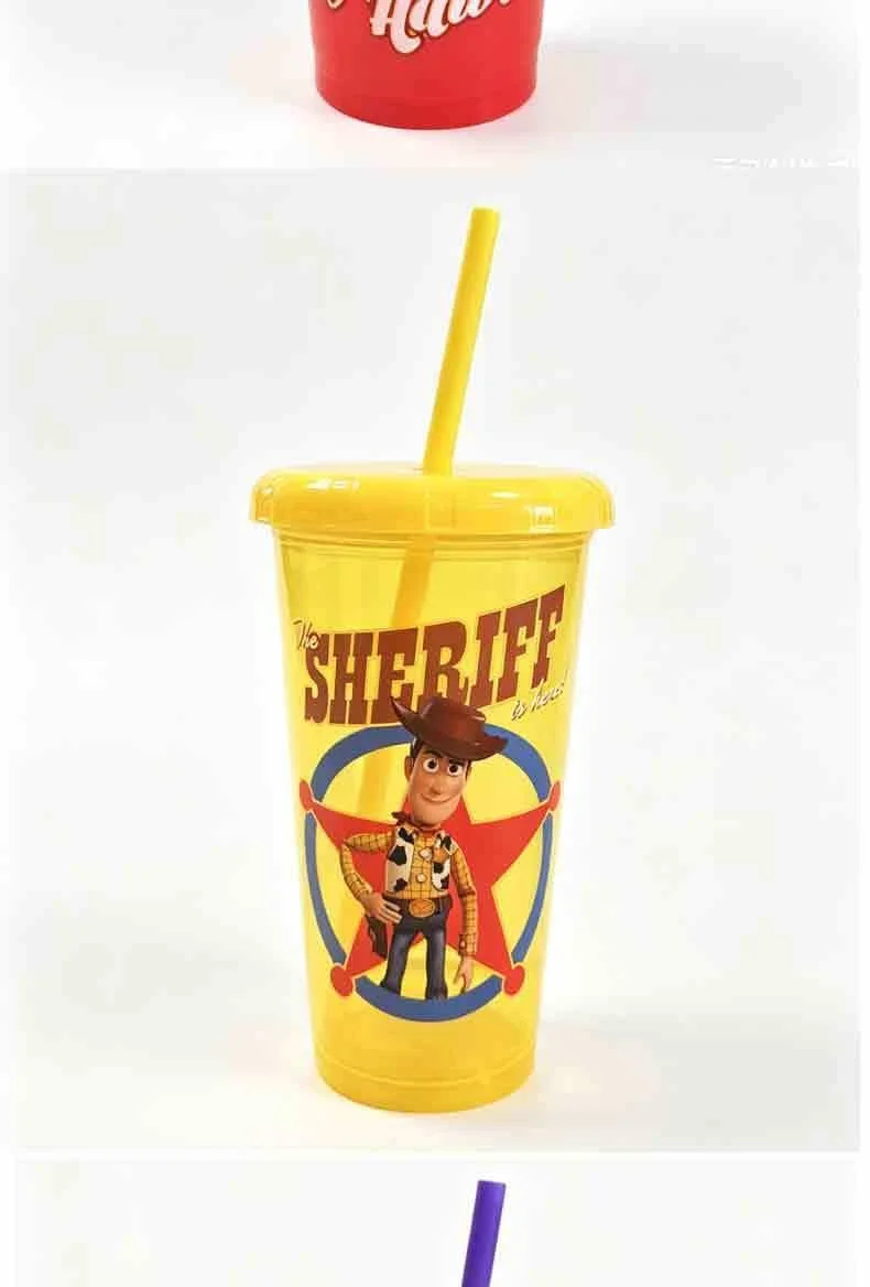 Toy Story 5 Plastik-Strohhalmbecher 4er-Pack 520ml Wiederverwendbare Trinkbecher mit Deckel Woody Buzz Lightyear Jessie Forky Party-Trinkgeschirr – Detail 7
