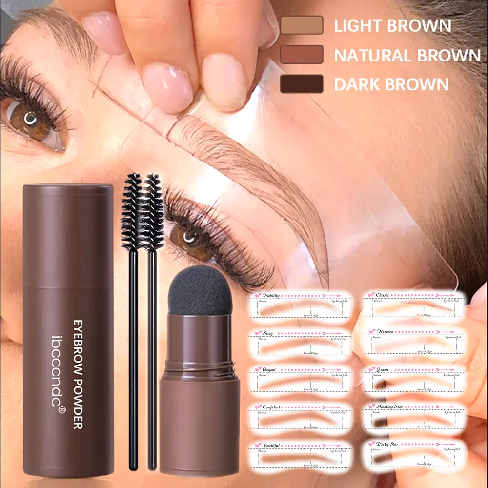 Eyebrow Stamp Waterproof Long Lasting Natural Brow Stamp Shaping Kit Shape Brow Stamp Contouring Stick Hairline 3Colors