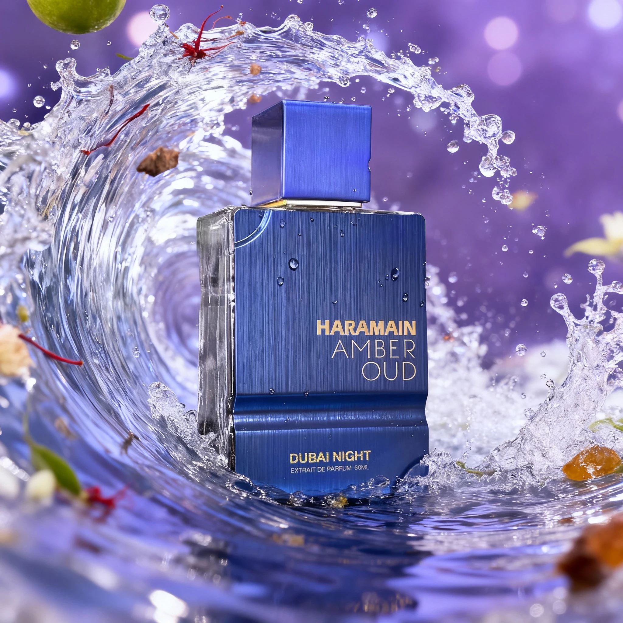 Al Haramain Amber Oud - Dubai Night - Colonia para Hombre y Mujer - Fragancias de Bergamota y Tonka Bean - Perfume de Larga Duración para Hombre y Mujer - 60ML