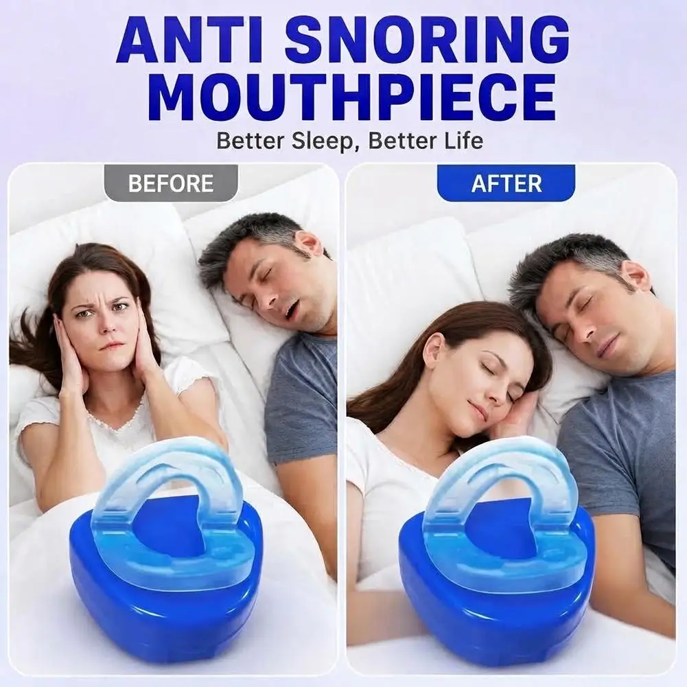 Anti Snoring Mouthpiece Dental Braces Double Layered Prevent Teeth Grinding Tongue Biting Sleeping Anti-snoring Tool For Unisex