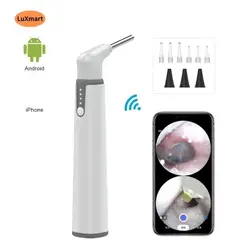 Endoscope numérique pour enfants et adultes, caméra d'oreille Wi-Fi, nettoyant de cérumen, autocollant pour iPhone Android, 3.9mm, 2MP, 1PC