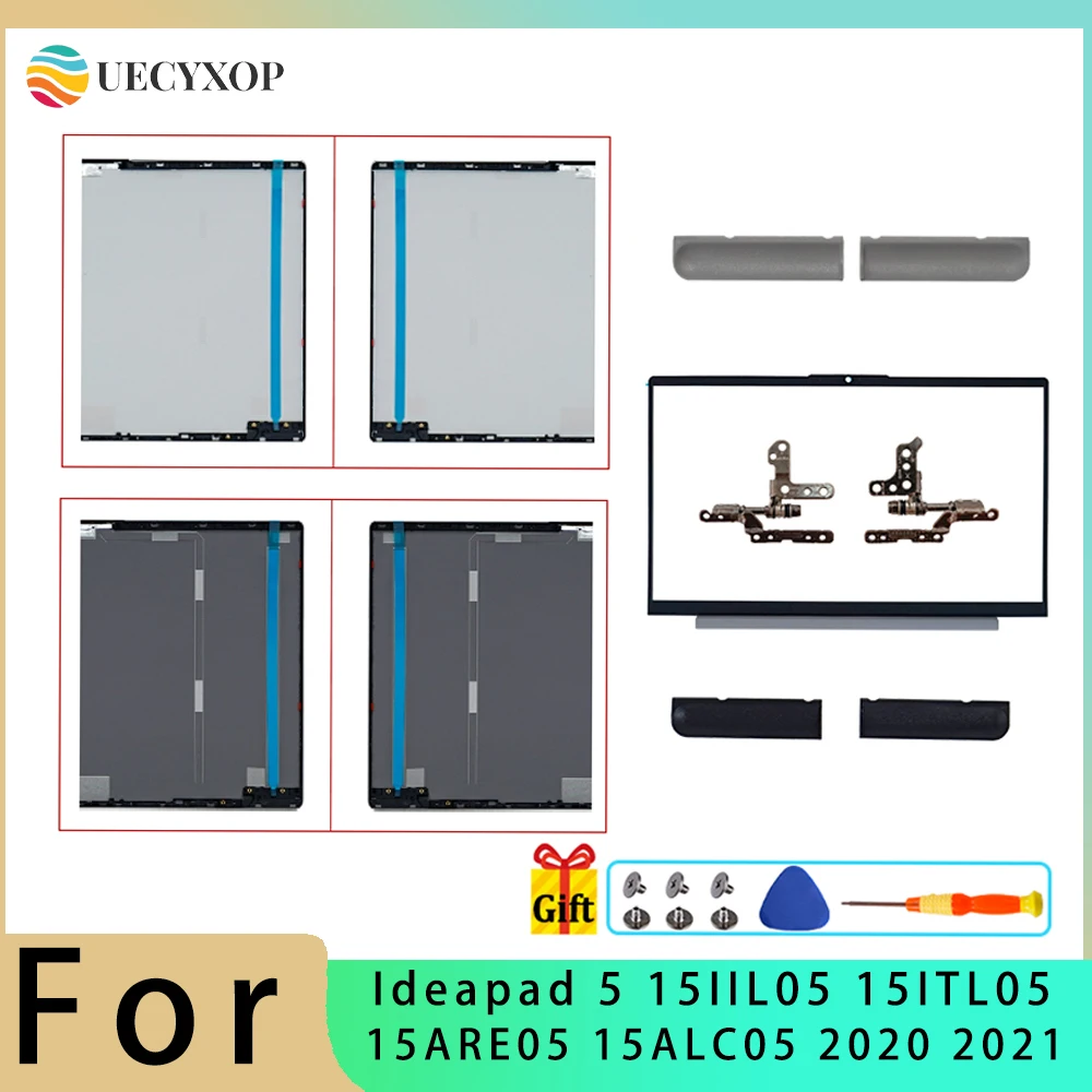 

New Case For Ideapad 5 15IIL05 15ITL05 15ARE05 15ALC05 2020 2021 LCD Back Cover Front Bezel Hinges Palmrest Bottom Case