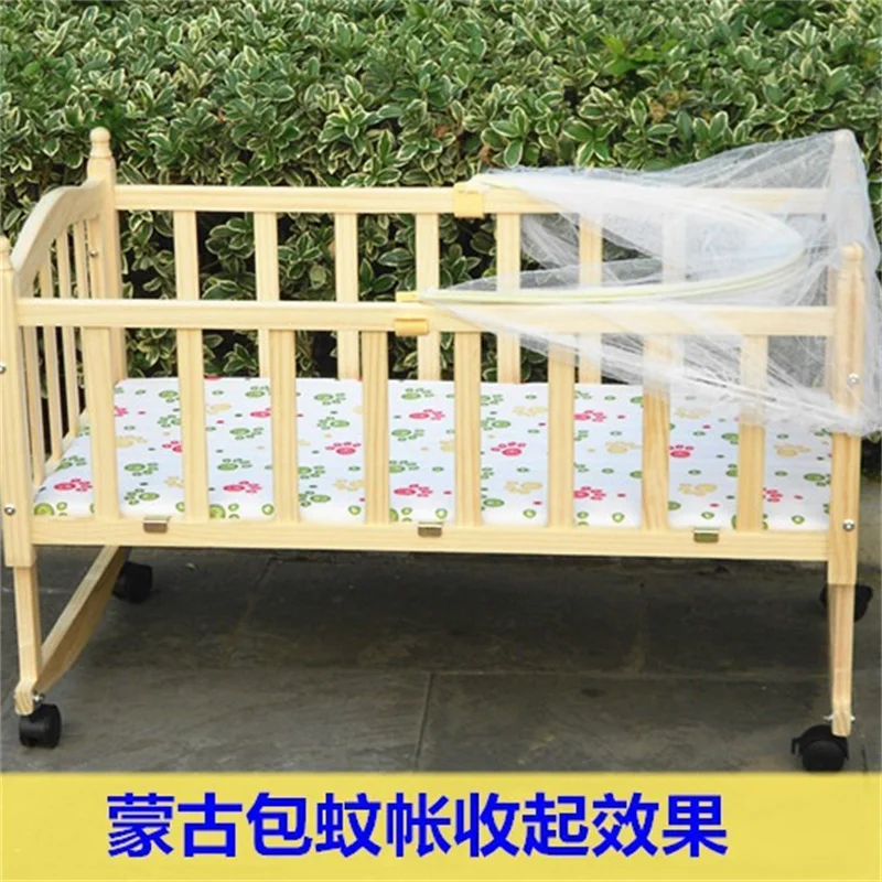 Baby Bed Mosquito Net Children's Bed Baby Wooden Bed Mongolian Yurt Cradle Mosquito Net Size Bow Shaped Universal