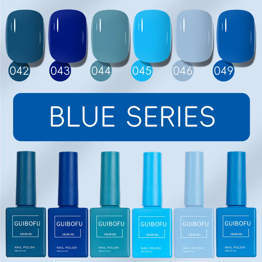 6 Stks/set Fall Shine Finish Semi-Permanente Glitter Pailletten Gel Nagellak Set Kit Doorweekt Uv-Lak Nail Art