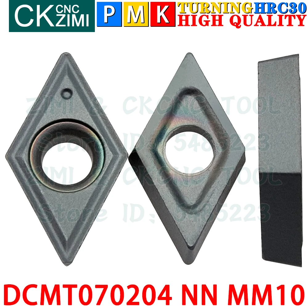 DCMT070204 NN MM10 DCMT 070204 NN MM10 Inserções de Metal Duro Ferramentas de Inserção de Torneamento Externo DCMT0702 DCMT 0702 NN MM10 MM30 Torno mecânico de metal CNC Ferramentas de corte para torneamento