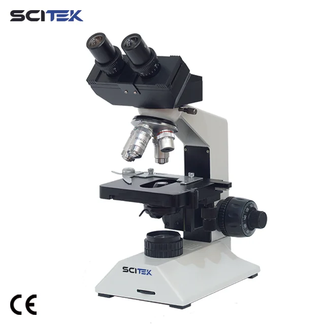 Biological Microscope with Double Layers Mechanical Stage Finite Optical System 7-inch LCD Display System for Lab