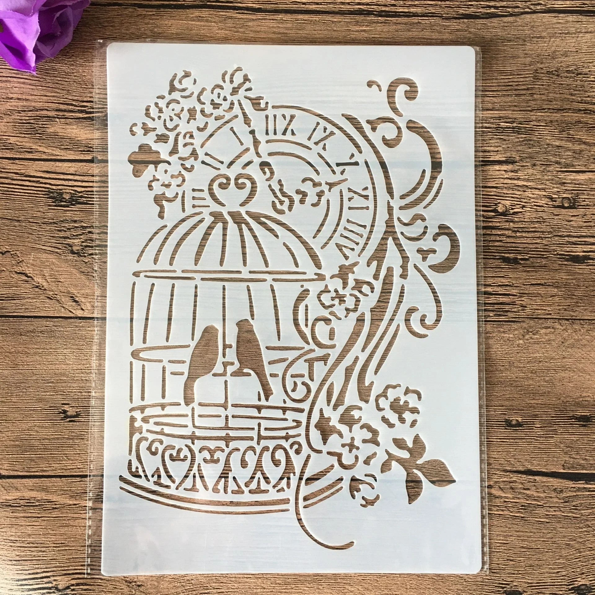 

A4 29 * 21cm birdcage DIY Stencils Wall Painting Scrapbook Coloring Embossing Album Decorative Paper Card Template,wall