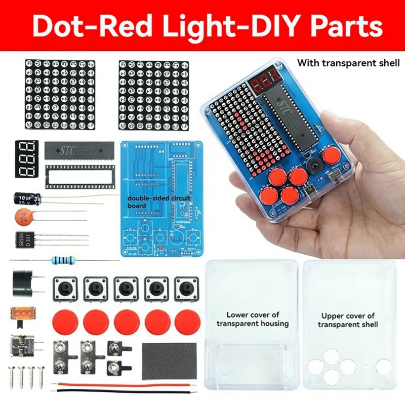 Pixel Game Console Production Kit Retro Classic Game Console DIY Electronic Soldering Welding Tranning Kit