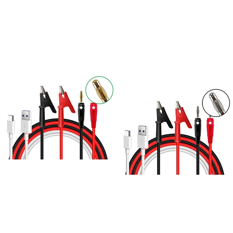 Novo cabo de teste de plugue banana para clipe de jacaré e cabo de comunicação micro para saída rd6006 rd6012 rd6024