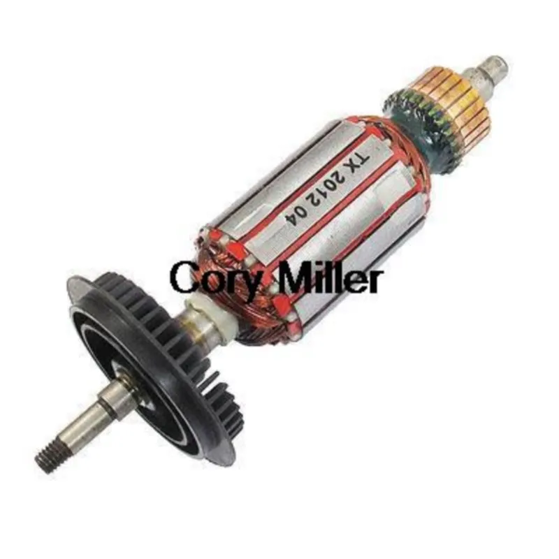 GWS 6-100 6mm Drive Shaft AC 220V Electric Motor Rotor w Cooling Fan