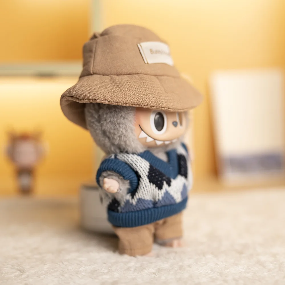 15/17 cm Labubu Vestiti Vestito Maglione Pantaloni Cappello Vestiti per bambole Seduti Accessori per feste Coltiva la capacità pratica Giocattoli per bambini