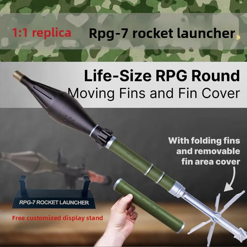 3D Printed 780mm RPG7 Replica Model, Static Non-Functional Assembly Desktop Ornament, Military Enthusiast Collection