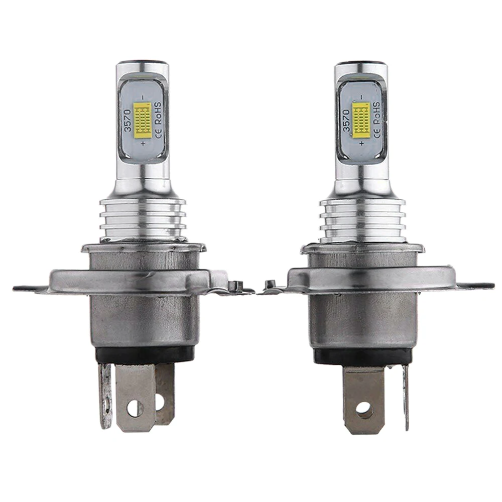 Kit de lâmpadas de farol LED, feixe alto e baixo, branco brilhante, H4 9003, HB2, 35W, 4000LM, 6000K