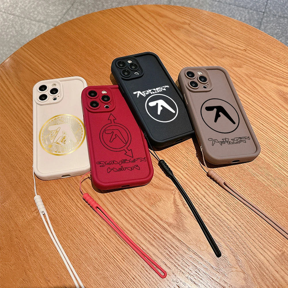 Aphexs Twins Symbol Phone Case For Xiaomi Redmi 9A 9C 10 10C 12 12C K30 K40 K50 Note 10 11 12 13 Pro 5G Cover With Hand Strap