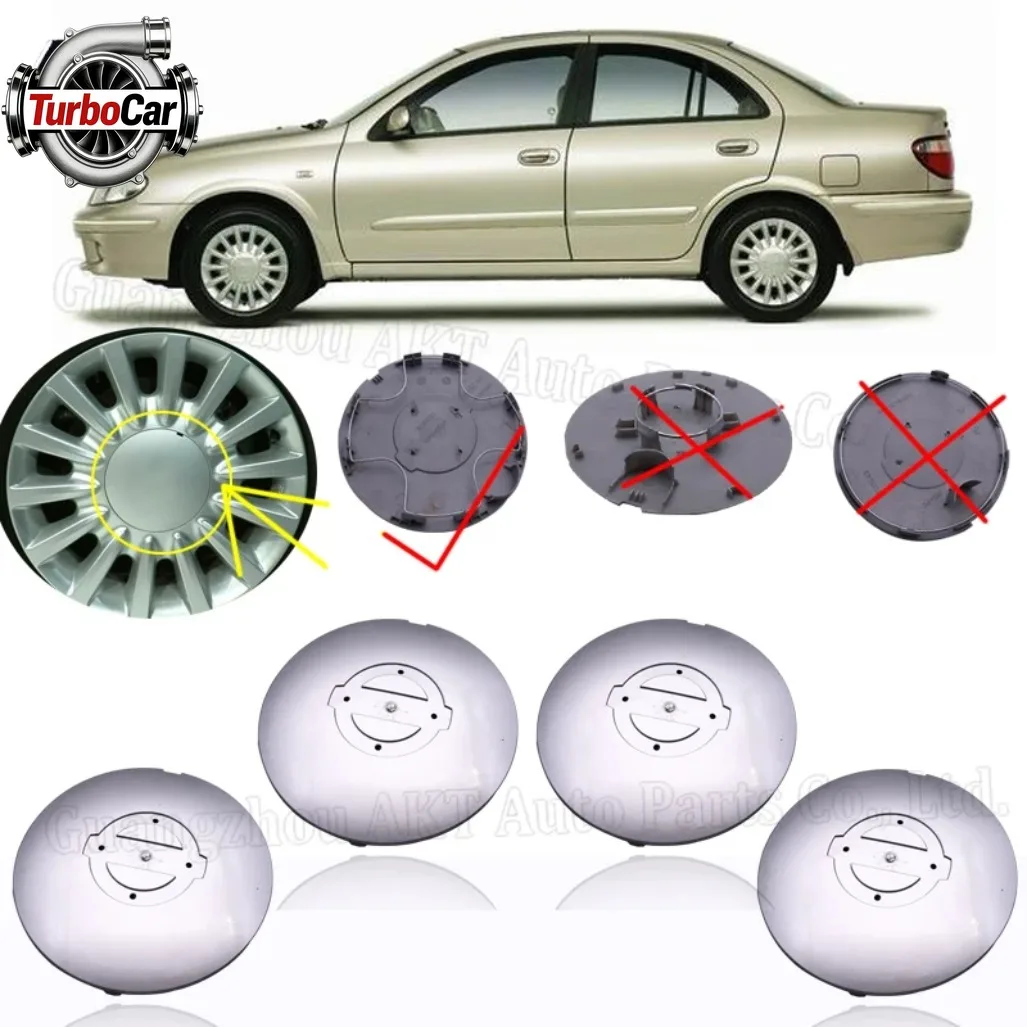 

Комплект из 4 колпачков для центра диска колеса Nissan Sunny 2003-2008, артикул 40315-PA000, заглушки ступицы колеса, колпачки для центра диска автомобиля
