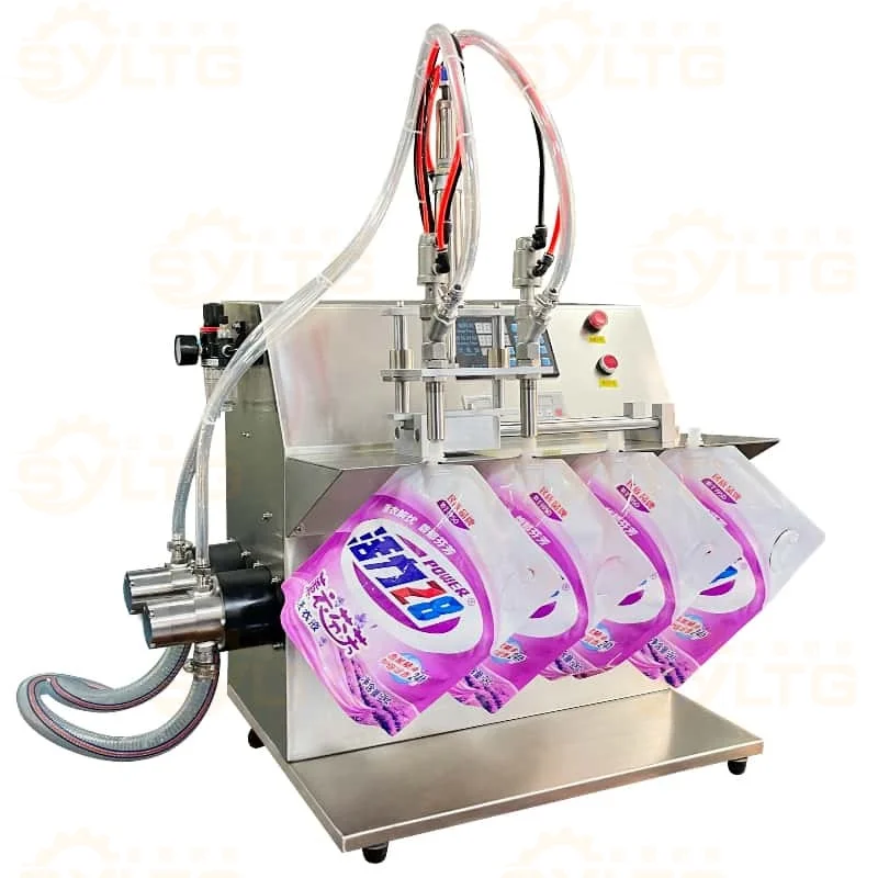 آلة تعبئة الحليب المؤازرة عالية الجودة ملء عصير شبه أوتوماتيكي للمشروبات غسل السائل المنظفات صنبور الحقيبة سائل غسل الأطباق