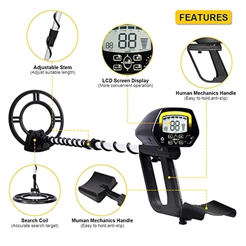 Underground Metal Detector Jewelry Metal Detector MD4060 Treasure Accurate Locating Waterproof