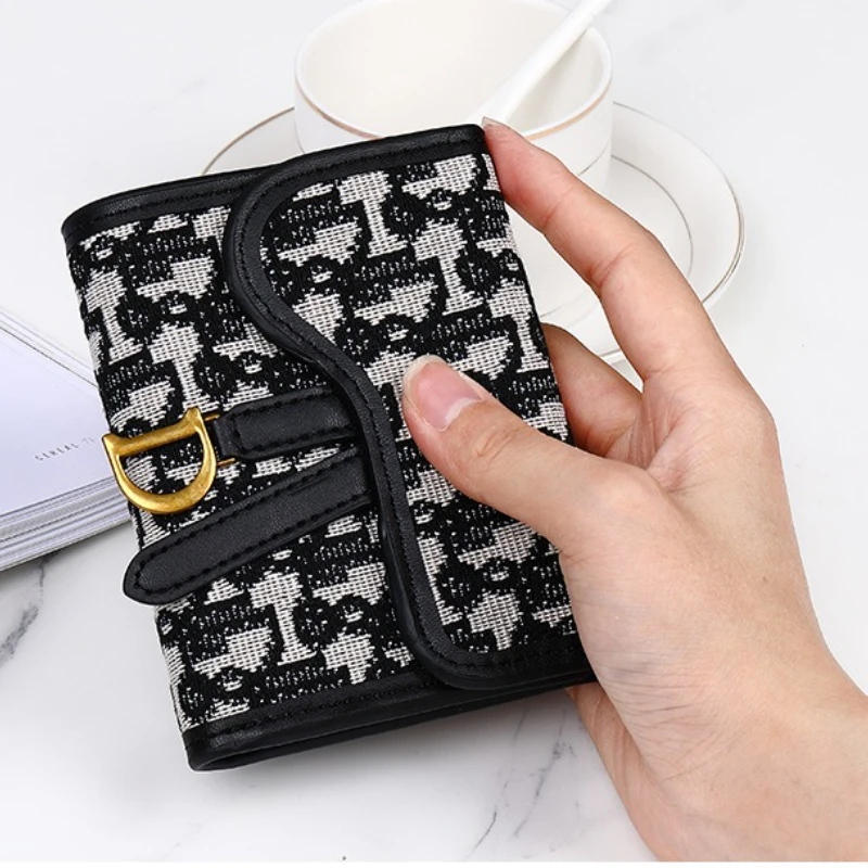 المرأة خمر المحفظة الأزياء المنسوجة محفظة نسائية للعملات المعدنية متعددة الفتحات سعة كبيرة محفظة نسائية للعملات المعدنية جديد D-كليب عملة حامل بطاقة