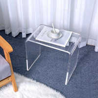 Minimalist Modern Transparent Plastic Stool Bedroom Decorative U-shaped Storage Rack Multifunctional Furniture Stools