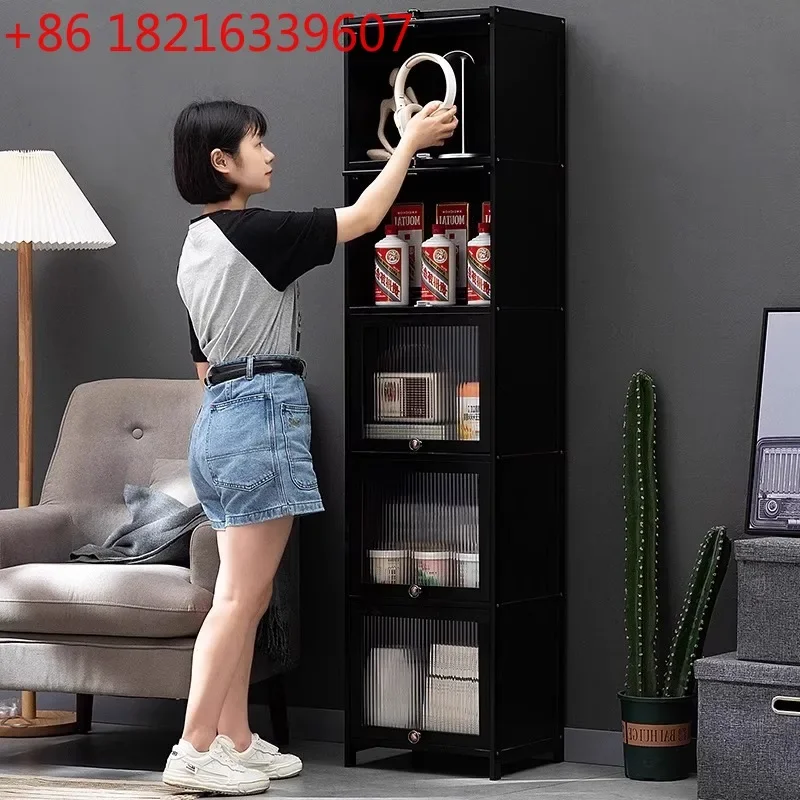 Living room wine cabinet against the wall locker display high-end sense integrated cabinet red wine display