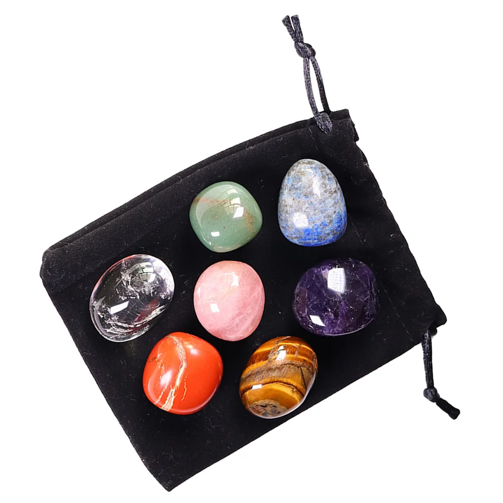 

7 шт., подарочная коллекция из хрустального камня, натуральные массажные камни, тонкий декоративный набор из камней для домашнего спа-релаксации